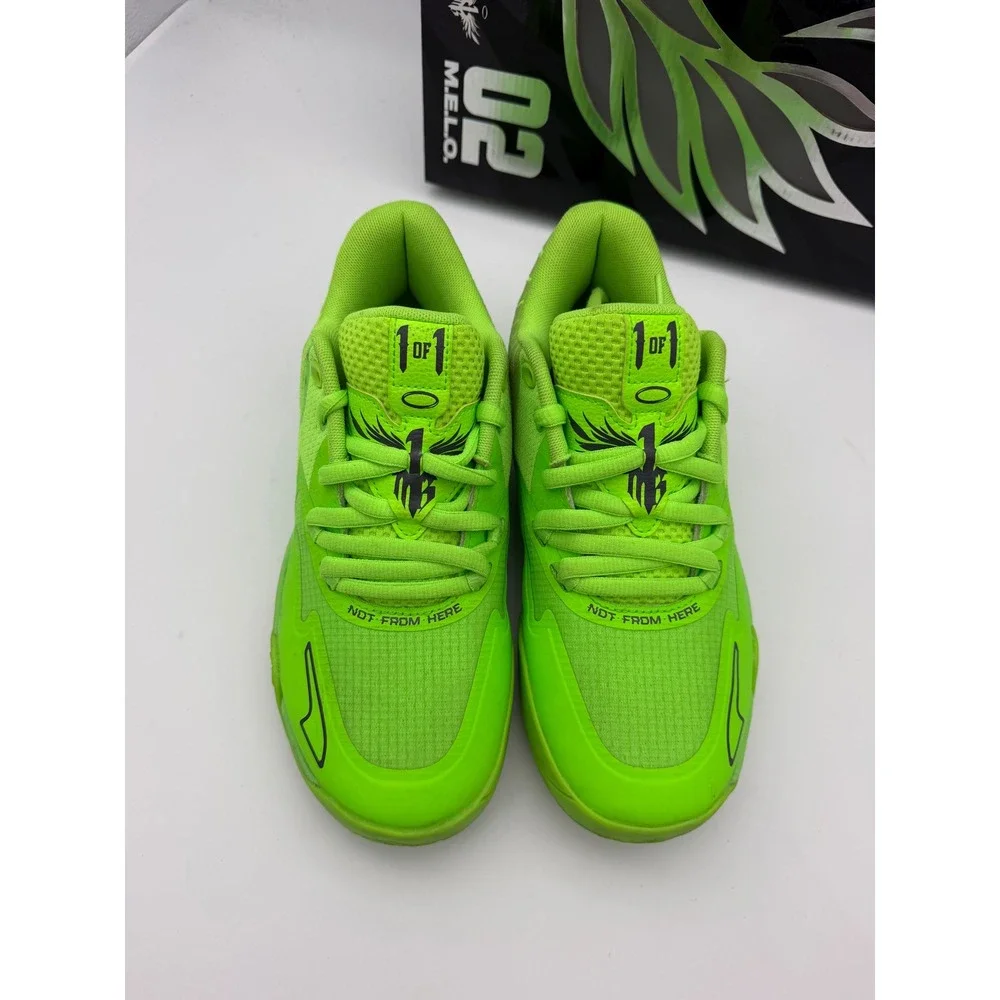 Puma MB.02 JR LaMelo Ball Neon Green Basketball Shoes 378358 02 Mens 6.5